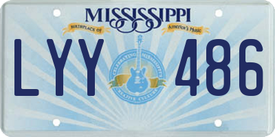 MS license plate LYY486