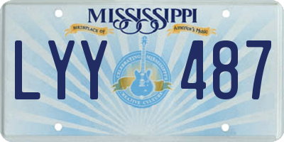 MS license plate LYY487