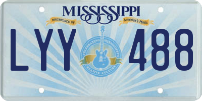 MS license plate LYY488