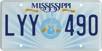 MS license plate LYY490