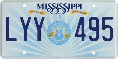MS license plate LYY495