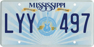 MS license plate LYY497