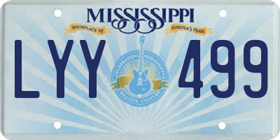 MS license plate LYY499