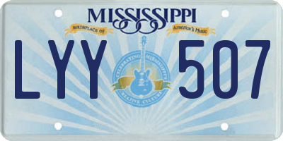 MS license plate LYY507