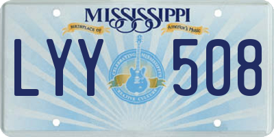 MS license plate LYY508