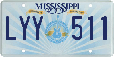 MS license plate LYY511