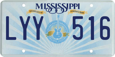 MS license plate LYY516
