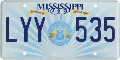 MS license plate LYY535
