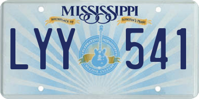 MS license plate LYY541