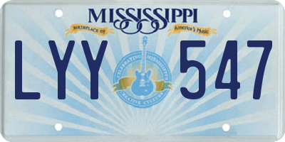 MS license plate LYY547