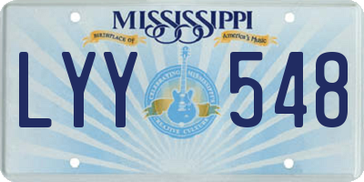 MS license plate LYY548