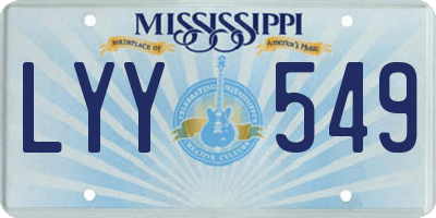 MS license plate LYY549