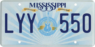 MS license plate LYY550
