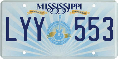 MS license plate LYY553