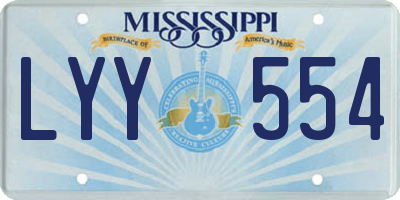 MS license plate LYY554