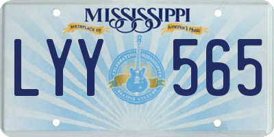 MS license plate LYY565