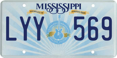 MS license plate LYY569