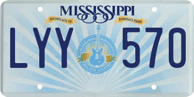 MS license plate LYY570