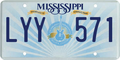 MS license plate LYY571