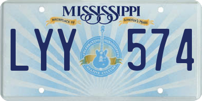 MS license plate LYY574