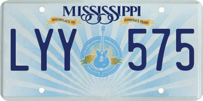 MS license plate LYY575