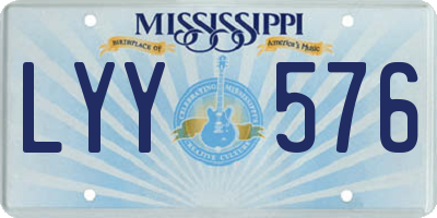 MS license plate LYY576