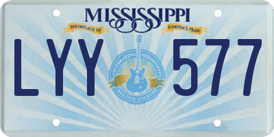 MS license plate LYY577
