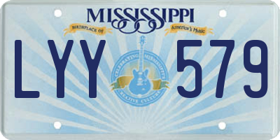 MS license plate LYY579
