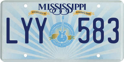MS license plate LYY583
