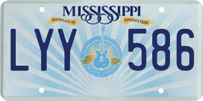 MS license plate LYY586
