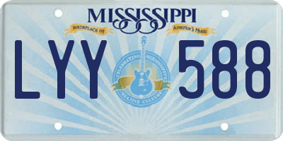 MS license plate LYY588