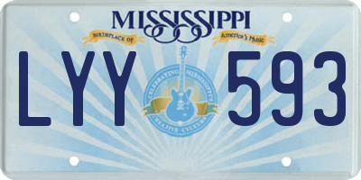 MS license plate LYY593