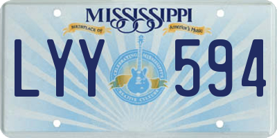 MS license plate LYY594