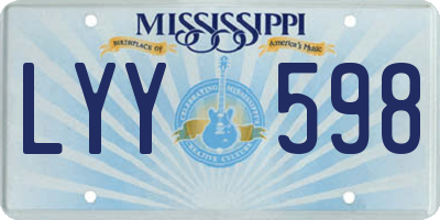 MS license plate LYY598