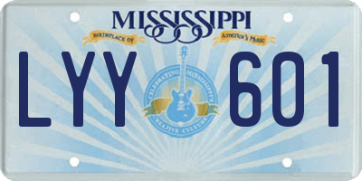 MS license plate LYY601
