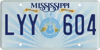 MS license plate LYY604