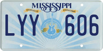 MS license plate LYY606