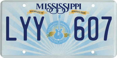 MS license plate LYY607