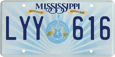 MS license plate LYY616