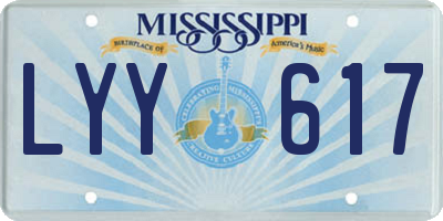 MS license plate LYY617