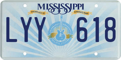 MS license plate LYY618