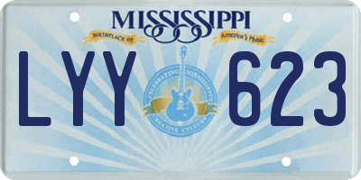 MS license plate LYY623