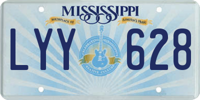 MS license plate LYY628