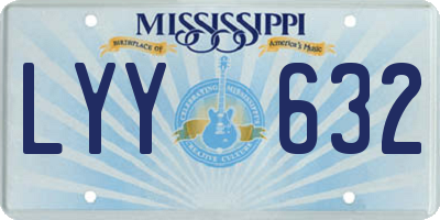 MS license plate LYY632