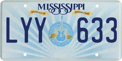 MS license plate LYY633
