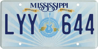 MS license plate LYY644