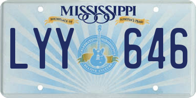 MS license plate LYY646