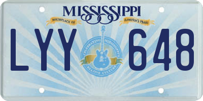 MS license plate LYY648