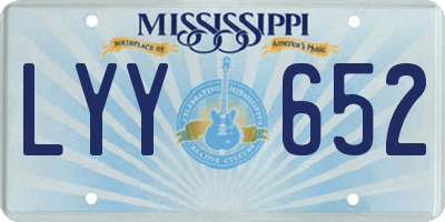 MS license plate LYY652