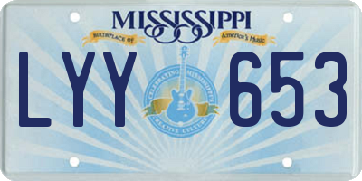 MS license plate LYY653